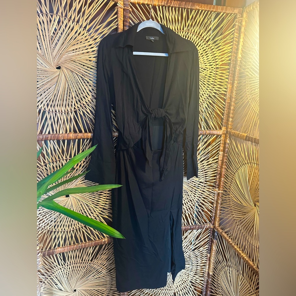 Lulu's Chic Black Long Sleeve Dress
